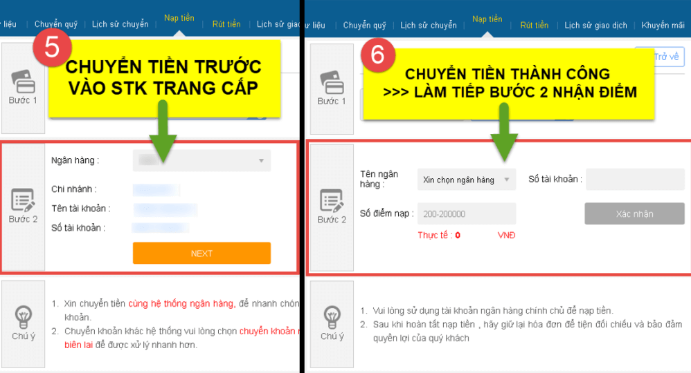 Chuyển tiền qua ATM Chuyển tiền qua ATM